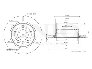 Rear brake disc photo