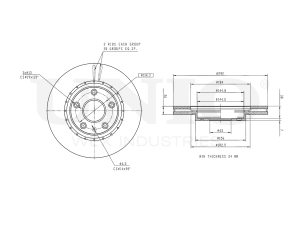 Front brake disc with Geomet® coating photo