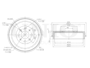 Rear brake drum photo