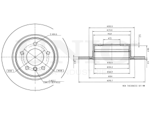 Rear brake disc photo
