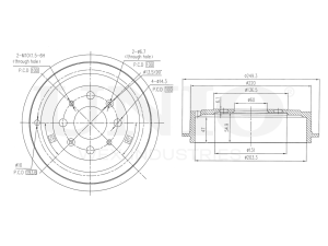 Rear brake drum photo