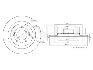 Rear brake disc photo