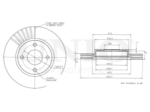 Front brake disc photo