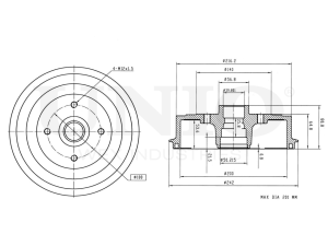 Rear brake drum photo