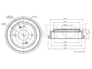 Rear brake drum photo