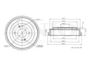 Rear brake drum photo