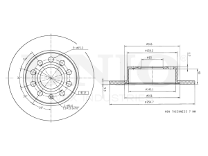 Rear brake disc photo