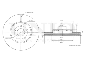 Front brake disc photo