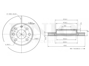 Front brake disc photo