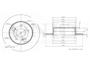 Rear brake disc photo