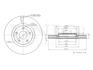Front brake disc photo