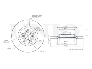 Front brake disc photo