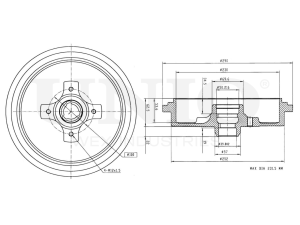 Rear brake drum photo