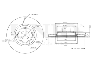 Front brake disc photo