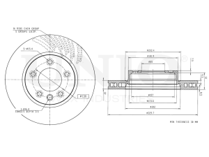 Right front brake disc photo