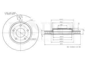 Front brake disc photo