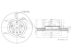 Front brake disc photo