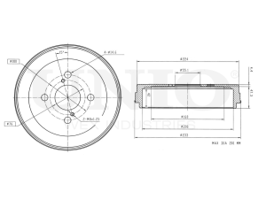 Rear brake drum photo