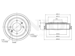 Rear brake drum photo
