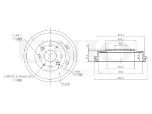 Rear brake drum photo