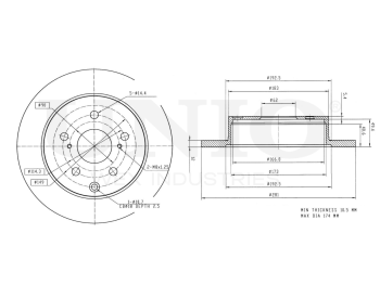 picture of Rear brake disc with Geomet® coating from UNIO