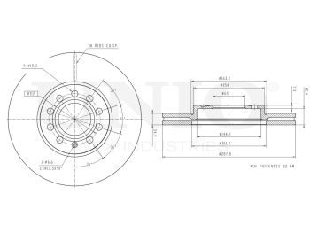 picture of Front brake disc with Geomet® coating from UNIO