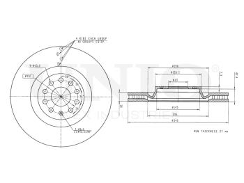 picture of Front brake disc with Geomet® coating from UNIO