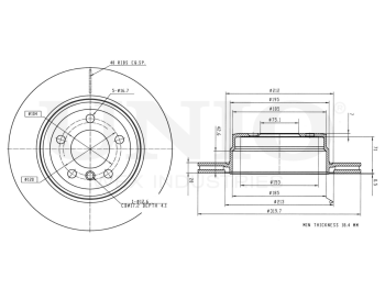 picture of Rear brake disc with Geomet® coating from UNIO