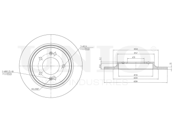 picture of Rear brake disc with Geomet® coating from UNIO