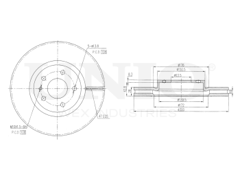 picture of Front brake disc with Geomet® coating from UNIO