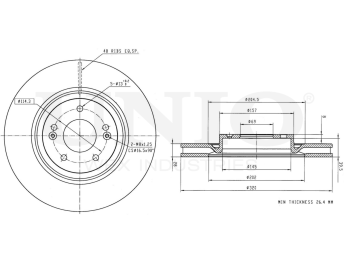 picture of Front brake disc with Geomet® coating from UNIO