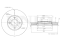 Front brake disc thumb