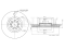 Front brake disc thumb