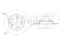 Rear brake disc thumb