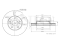 Front brake disc thumb