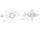 Rear brake disc thumb