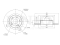 Rear brake disc thumb