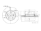 Front brake disc thumb