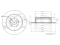 Rear brake disc thumb