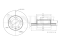 Front brake disc thumb