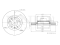 Front brake disc thumb