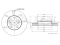 Front brake disc thumb