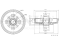 Rear brake drum thumb