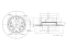 Rear brake disc thumb