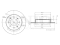 Rear brake disc thumb