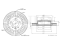 Front brake disc thumb