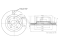 Front brake disc thumb