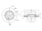 Front brake disc with Geomet® coating thumb