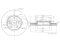 Front brake disc thumb