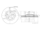 Front brake disc thumb
